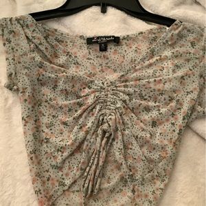 Brand: mixed thneod Size:S Color: Light green with blush pink and Dark green